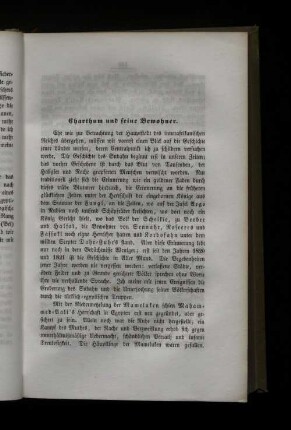 Chartum und seine Bewohner.