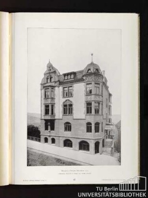 87. Wohnhaus in Stuttgart, Danneckerstr. 23 b. Architekten: Eisenlohr & Weigle, Kgl. Bauräte daselbst.