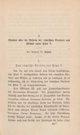 451-483 Studien über die Reform des römischen Breviers und Missale unter Pius V.