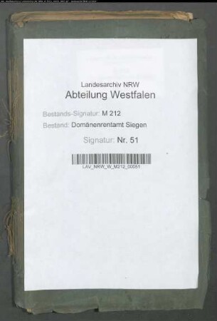 Verpachtung u. Veräußerungen der herrschaftlichen Fischereien im Rentamtsbezirk Siegen