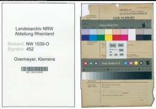 Entnazifizierung Klemens Overmeyer , geb. 00.00.0000 ()
