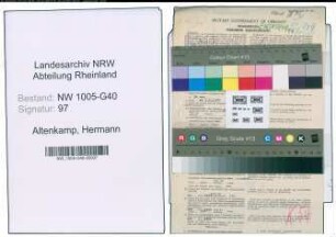 Entnazifizierung Hermann Altenkamp , geb. 26.07.1904 (Rechtsanwalt)