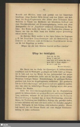 Pflege der Geselligkeit