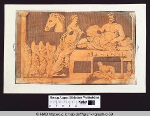 Epeios, Minerva und das Trojanische Pferd