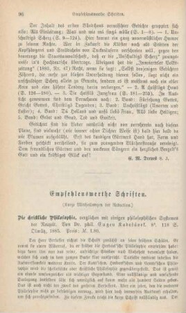96-101 Empfehlenswerthe Schriften