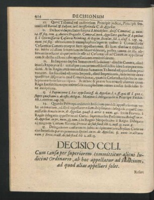 Decisio CCLI. - CCLIX.