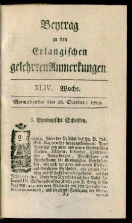 XLIV. Woche