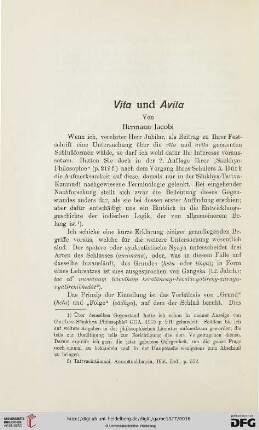 Hermann Jacobi (Bonn), Vīta und Avīta