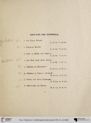England und Cornwall (Nr. 1-18)