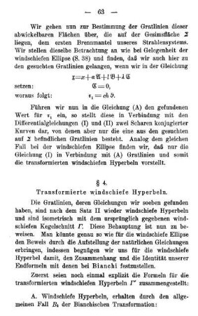 § 4. Transformierte windschiefe Hyperbeln.