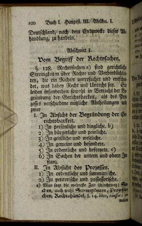 Abschnitt 1. Vom Begriff der Rechtssachen.
