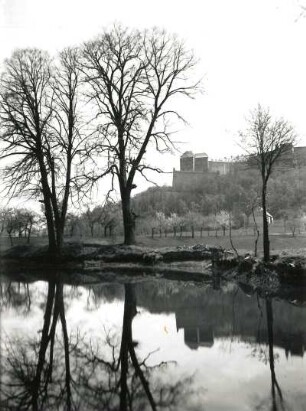 Königstein. Festung. Teilansicht über den Teich an der Neuen Schänke von Westen