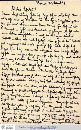 Postkarte vom 09.04.1907