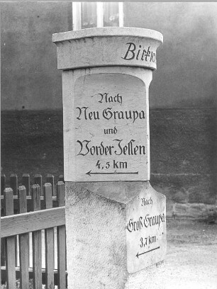 Distanzsäule : Birkwitz-Pratzschwitz. Distanzsäule