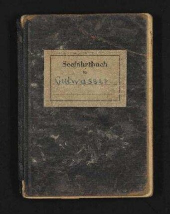 Otto Richard Werner Gutwasser - Bundesrepublik Deutschland Seefahrtsbuch 234/54