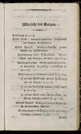 Uibersicht des Ganzen.