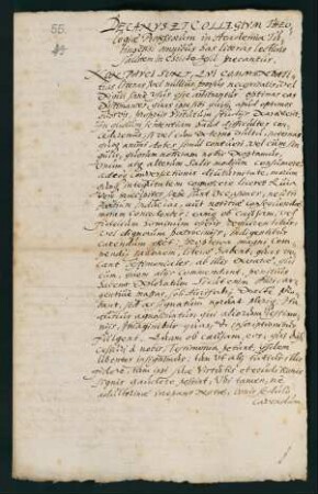 Testimonium der theol. Fakultät für 1) Mag. Heinrich Bossius aus Schnaitheim/ Heidenheim 1609 2) Mag. Johannes Georg Waler aus Lauingen 1609