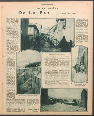 De La Paz : Notas limeñas