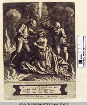 Das Martyrium der heiligen Lucia.