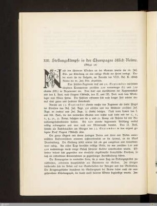 XIII. Stellungskämpfe in der Champagne östlich Reims