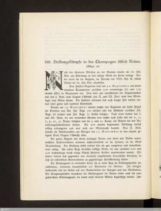XIII. Stellungskämpfe in der Champagne östlich Reims