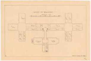 Deutsche Versuchsanstalt für Luftfahrt, Berlin-Britz: Hauptgebäude: Grundriss EG 1:500