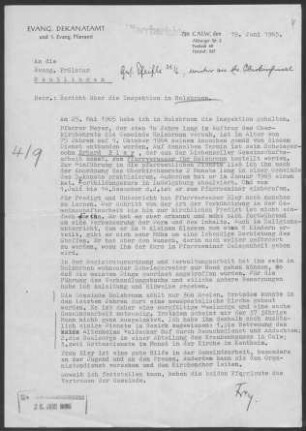 Holzbronn: Inspektionsbericht 1965