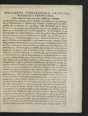 Sphalmata Typographica Crassiora Necessario Emendanda.