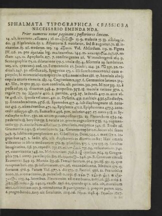 Sphalmata Typographica Crassiora Necessario Emendanda.