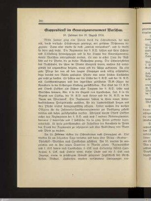 Etappendienst im Generalgouvernement Warschau