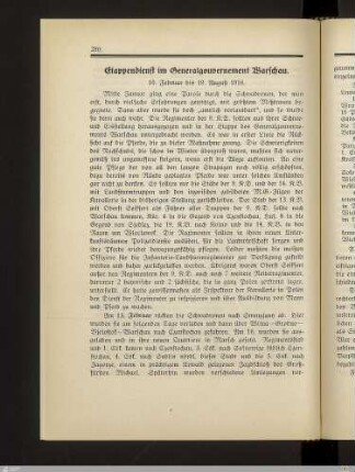 Etappendienst im Generalgouvernement Warschau