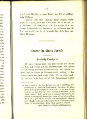 Foreløbig Oversigt.