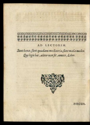 Ad Lectorem.