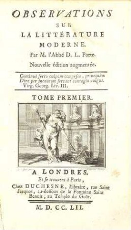 Observations sur la littérature moderne, 1
