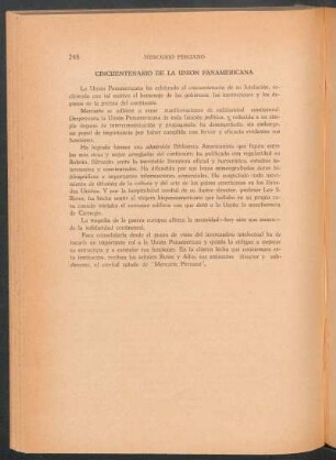 Cincuentenario de la Union Panamericana