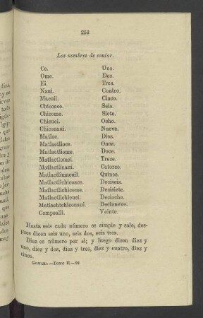 Los nombres de contar