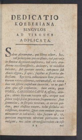 Dedicatio