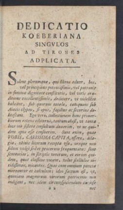 Dedicatio