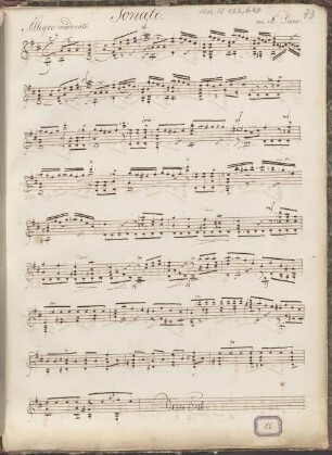Sonatas, guit, D-Dur - BSB Mus.N. 122,628 : [caption title:] Sonate. // von A. Darr