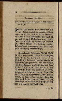 Zweytes Kapitel. Von der Erziehung und Bildung zur Vollkommenheit in der Religion.