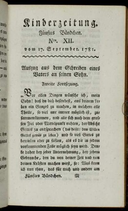 Nro XII. vom 17. September 1781