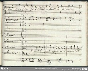 Quartetto: Io crudel giusto rigore
