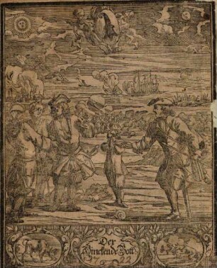 Verbesserter und neuer vollkommener Staats-Calender, genannt der hinckende Bott : darinnen die zwölff Monat, Natur und Eigenschaften derselben, ... zu gutem und zum ... herausgegeben worden auf das gnadenreiche Christ-Jahr .... 46. 1722