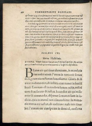 Psalmus CXI. - Psalmus CXX.