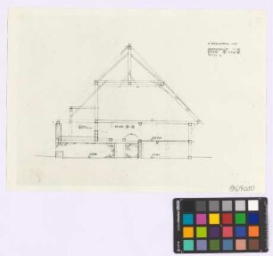 Gutach (Landkreis Emmendingen): Hippenseppenhof. Haupthaus (Querschnitt Binder 1)