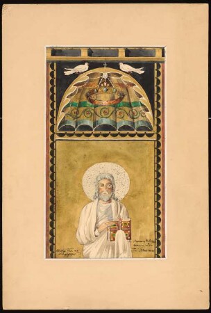 S. Apollinare nouvo, Ravenna: Wandmalerei, Prophet am Obergaden der Nordseite