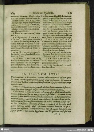 In Psalmum LXXXI.[i.e. LXXX.] Psalmus LXXXI. [i.e. LXXX.]