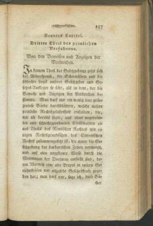 Neuntes Kapitel. Dritter Theil des peinlichen Verfahrens