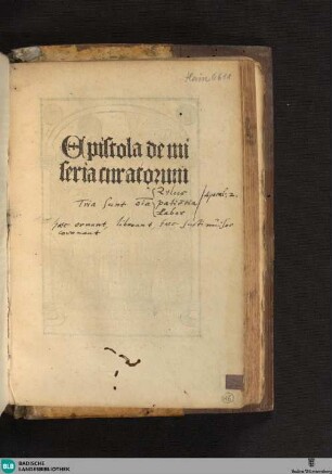 Epistola de miseria curatorum seu plebanorum