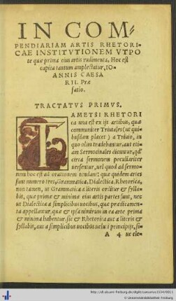 Tractatus Primus